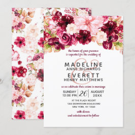 Einladungen für Hochzeiten in Burgund & Blush
