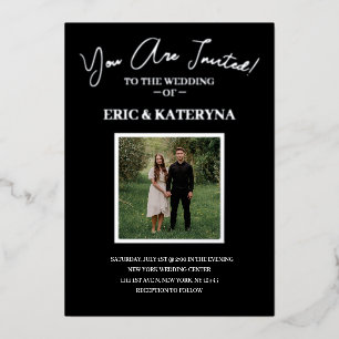 Einladungen für Hochzeiten in Foto   Silberfoliena