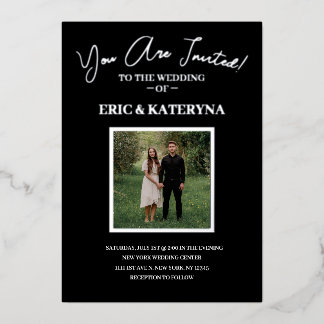 Einladungen für Hochzeiten in Foto | Silberfoliena