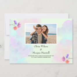 Einladungen für Hochzeiten in Rosa und Blau