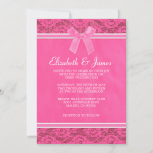 Einladungen für Hochzeiten in Rosa und Weiß
