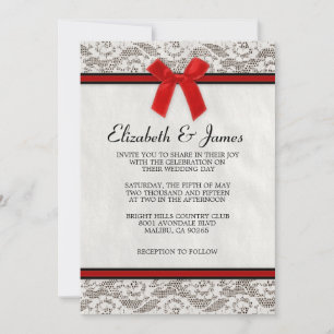 Einladungen für Hochzeiten in Schwarz und Rot