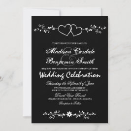 Einladungen für Hochzeiten in Schwarz und Weiß