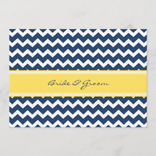 Einladungen für Hochzeiten Lemon Blue Zickzack