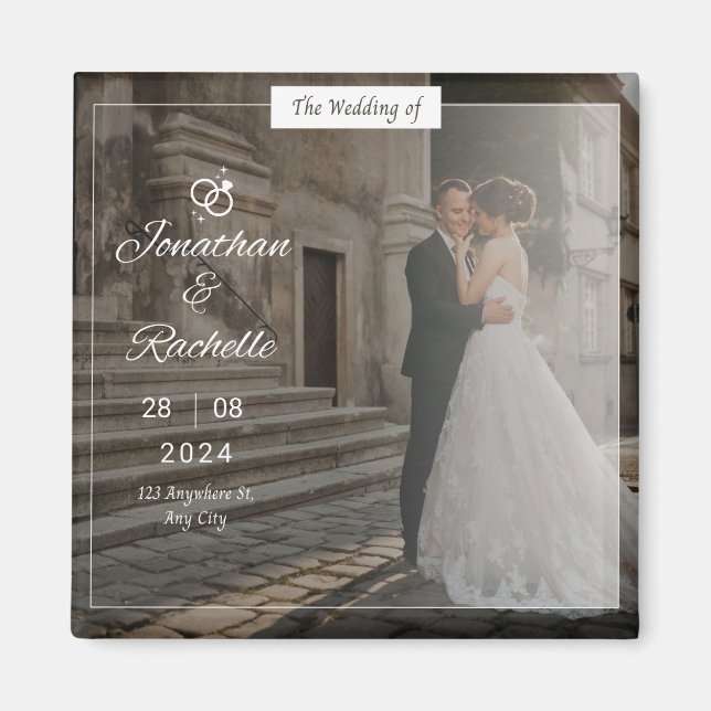 Einladungen für Hochzeiten Magnet (Vorne)