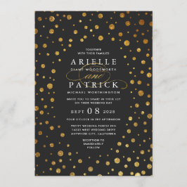 Einladungen für Hochzeiten mit Gold und Black Conf