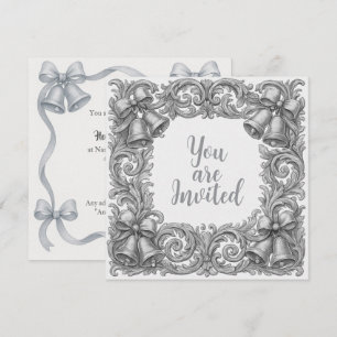 Einladungen für Hochzeiten mit Silberglocken und R