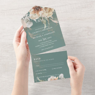 Einladungen für Hochzeiten mit UAWG   BOHO Pampas 
