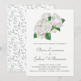 Einladungen für Hochzeiten mit weißer Rose