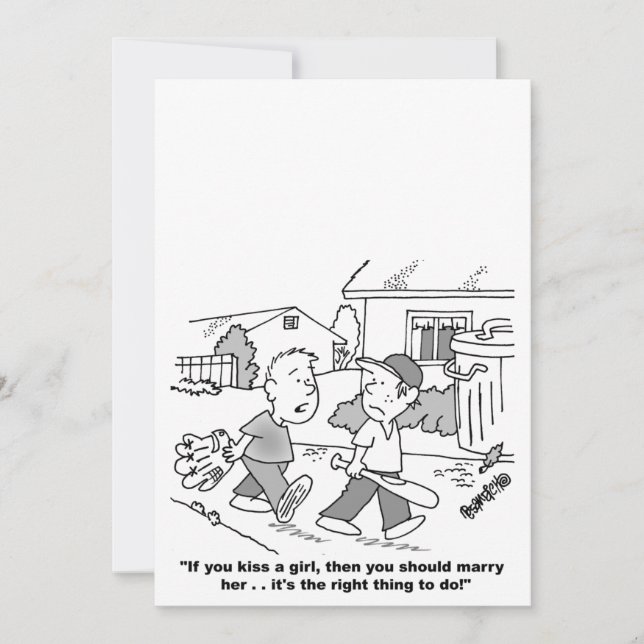 Einladungen für Hochzeiten personalisierter Cartoo (Vorderseite)