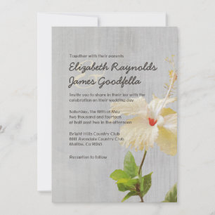 Einladungen für Hochzeiten Vintager Hibisken
