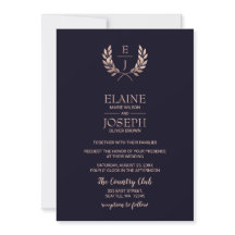 Einladungen für Hochzeiten von Gold Monogram für N