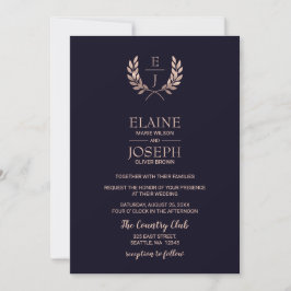 Einladungen für Hochzeiten von Gold Monogram für N