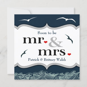 Einladungen für Hochzeiten von Navy Blue & White N