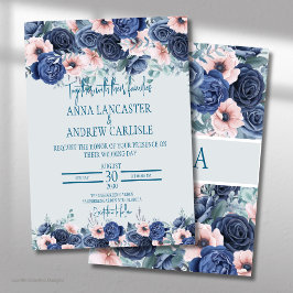 Einladungen für Hochzeiten von Navy & Blush Pink