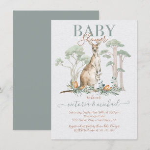 Einladungen für Kangaroo und Joey Baby Shower