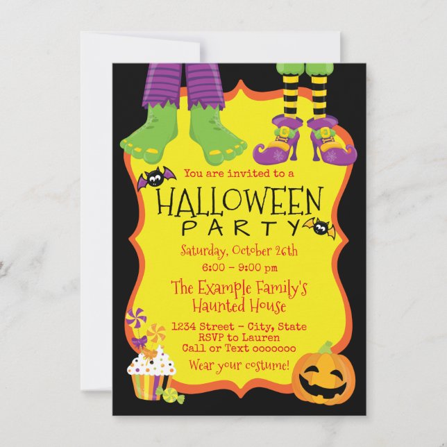 Einladungen für Kinder im Halloween-Party (Vorderseite)