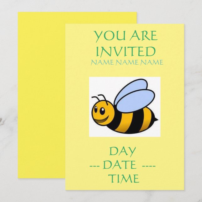 Einladungen für Kindergeburtstag (Vorne/Hinten)