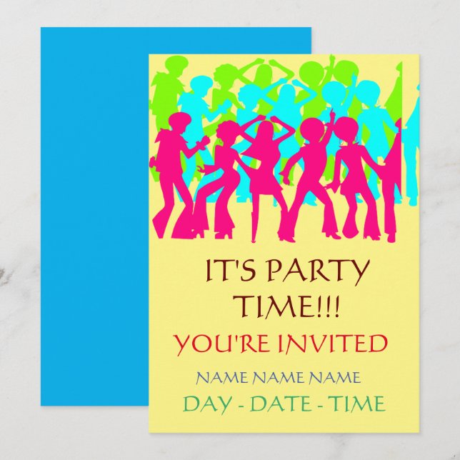 Einladungen für Kindergeburtstag (Vorne/Hinten)