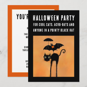 Einladungen für kreatives Halloween-Party
