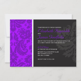 Einladungen für Lila Damaskus-Hochzeiten
