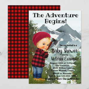 Einladungen für Lumberjack Baby Dusche