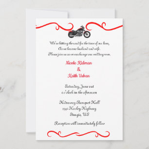 Einladungen für Motorradhochzeiten