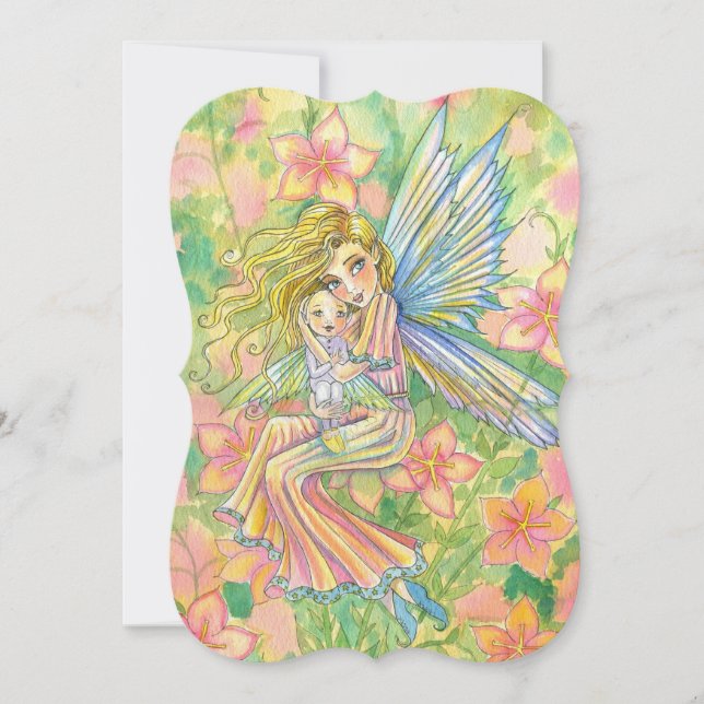 Einladungen für Mutter und Baby Fairy Baby Shower (Vorderseite)