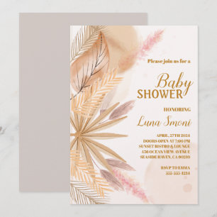 Einladungen für Pampas-Gras-Babydusche