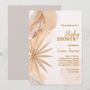 Einladungen für Pampas-Gras-Babydusche