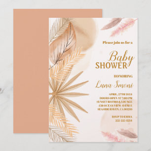 Einladungen für Pampas-Gras-Babydusche