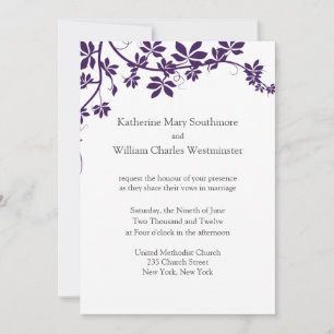 Einladungen für Pflaumen und Weiße Hochzeiten