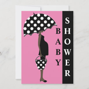 Einladungen für Polka Dot Baby Dusche {Pink}