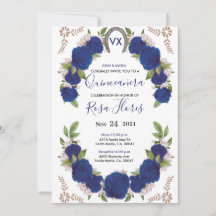 Einladungen für Quinceanera-Einladung, Blu-Rose