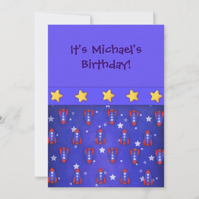 Einladungen für Raketenschiffe (Vorderseite)