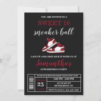 Einladungen für Sneaker, Sneaker Ball, Sweet 16 I