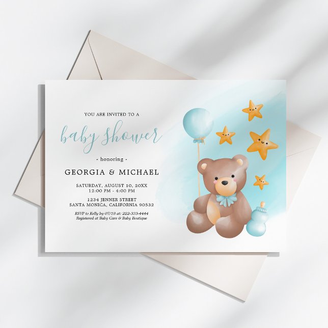 Einladungen für Teddy Bear Baby Shower (Von Creator hochgeladen)