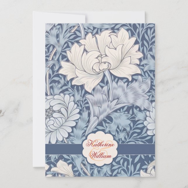 Einladungen für Vintage Blume (Vorderseite)