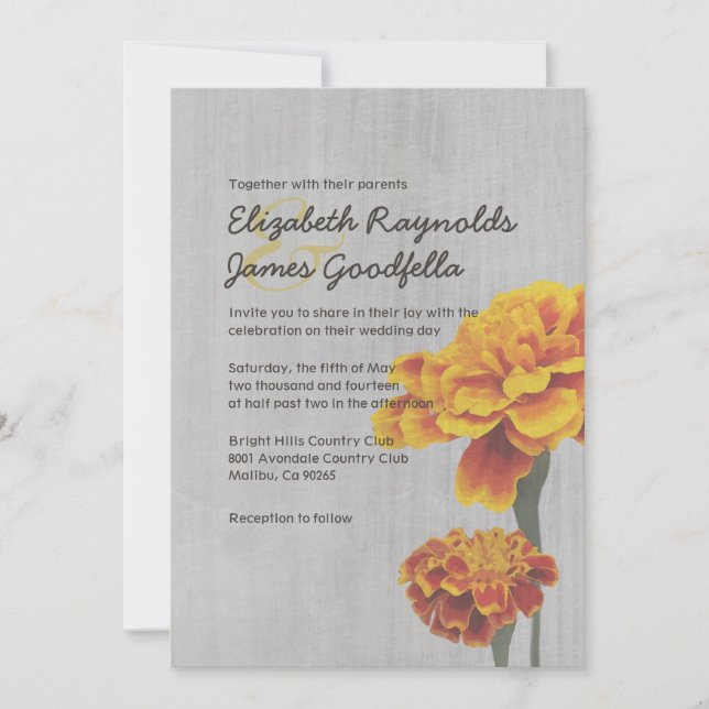 Einladungen für Vintage Hochzeiten (Vorderseite)