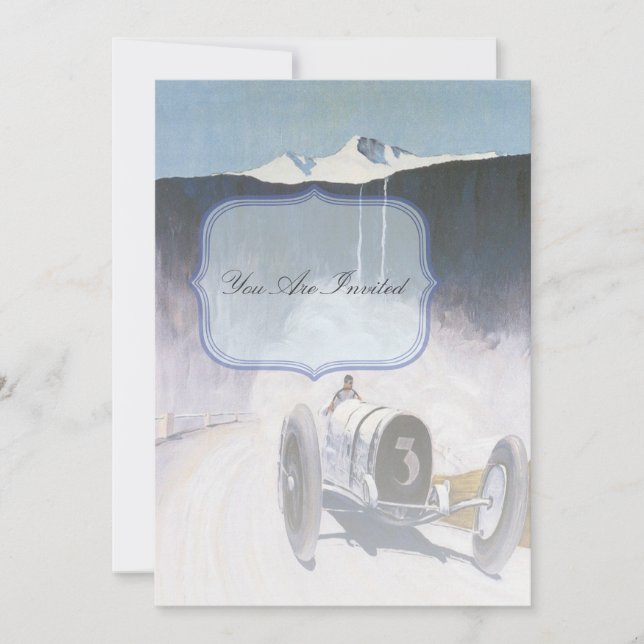 Einladungen für Vintage Rennwagen (Vorderseite)