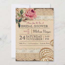 Einladungen für Vintage Rosen Polterabend