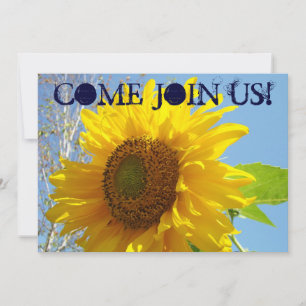 Einladungen Gelbe Sonnenblumen kommen uns bei!