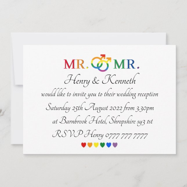 Einladungen - Herr & Herr Wedding Einladung (Vorderseite)