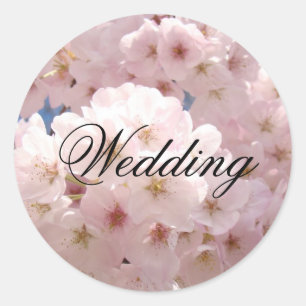 Einladungen Hochzeiten Siegel Karten Rosa Blüten Runder Aufkleber
