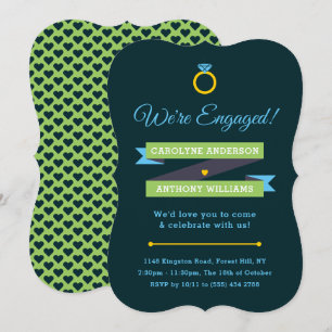 Einladungen moderner Whimsical Engagement Party