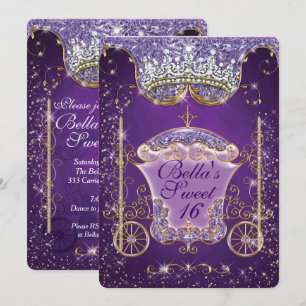 Einladungen Prinzessin-Carriage Jewel Party