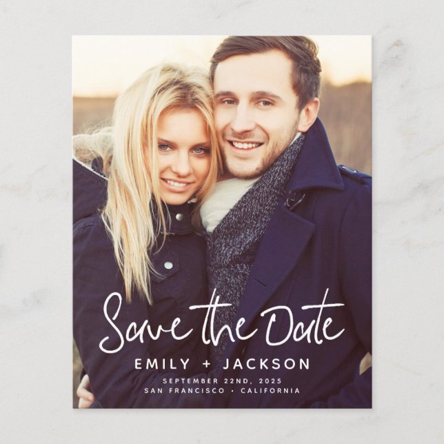 Einladungen Save the Date des Fotos Flyer (Vorne)