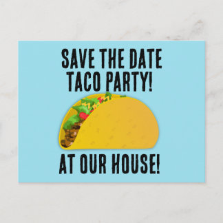 EINLADUNGEN TACO PARTY SAVE THE DATE POSTKARTEN