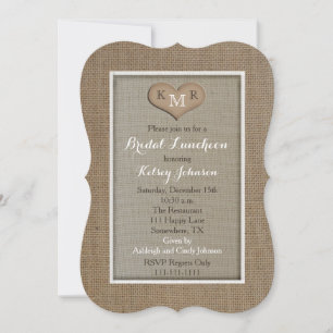 Einladungen von Bridal Luncheon - Burlap Look