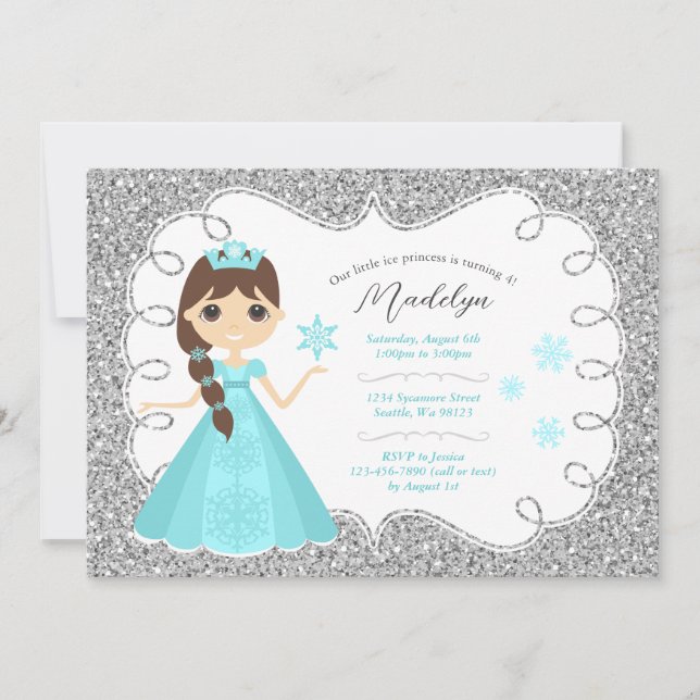 Einladungen von Mädchen zum Geburtstag (Vorderseite)